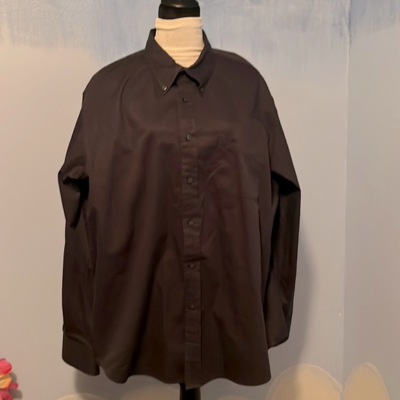 Dockers long sleeve men’s black 100%cotton button down dress shirt size XL, $18 - Picture 1 of 6
